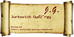 Jurkovich György névjegykártya